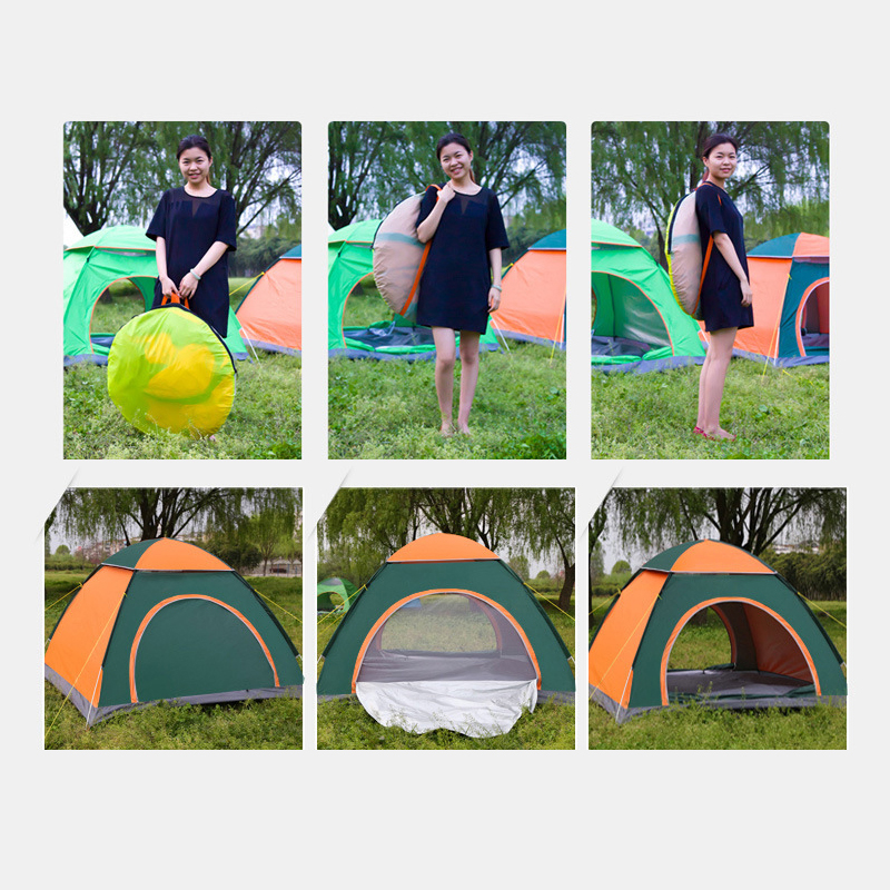 Cheap Goat Tents Quick Automatic Opening Tents Outdoor Camping Backpacking Tent for 3 4 Persons Camp Equipment for Family Picnic   